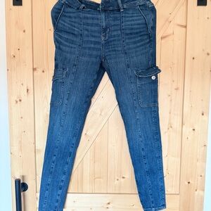 American Eagle Outfitters Dark Blue Women's cargo jeans